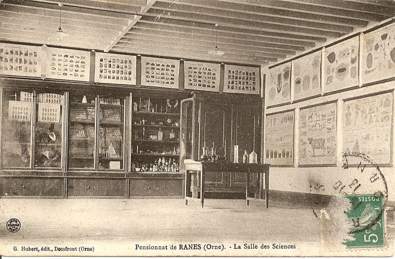 La salle des sciences du pensionnat